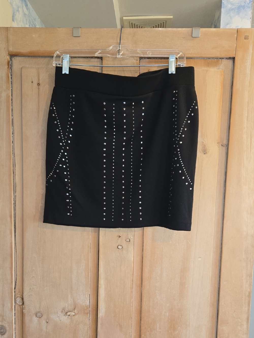 Rock & Republic Black Studded Mini Skirt